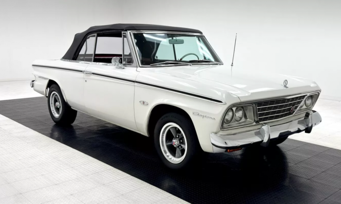1964 Studebaker Daytona convertible R2 factory rare for sale white (14).png