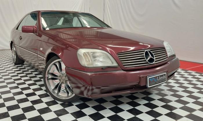 1996 Mercedes S500 coupe Maroon Australia 2023 (1).jpg