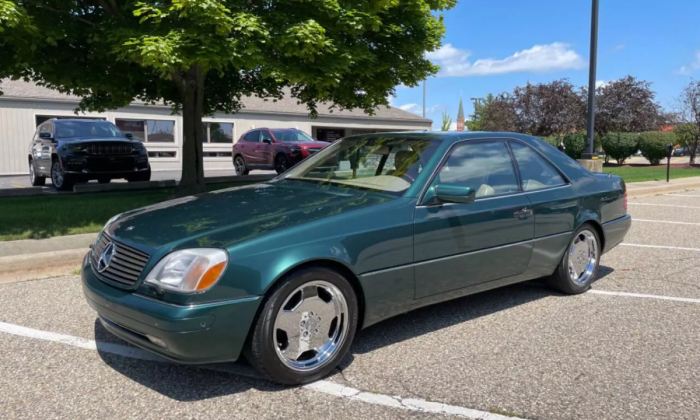 Mercedes C140 W140 coupe aspen Green 1999 rare (17).png