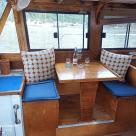 Sea Owl 40 foot timber Gentlemans Cruiser white over Blue hull Australia (12).jpg