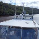 Sea Owl 40 foot timber Gentlemans Cruiser white over Blue hull Australia (13).jpg