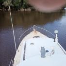 Sea Owl 40 foot timber Gentlemans Cruiser white over Blue hull Australia (14).jpg