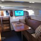 Sea Owl 40 foot timber Gentlemans Cruiser white over Blue hull Australia (18).jpg