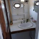 Sea Owl 40 foot timber Gentlemans Cruiser white over Blue hull Australia (23).jpg