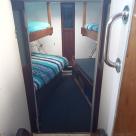Sea Owl 40 foot timber Gentlemans Cruiser white over Blue hull Australia (32).jpg