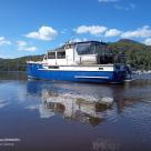 Sea Owl 40 foot timber Gentlemans Cruiser white over Blue hull Australia (42).jpg