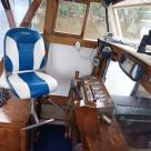 Sea Owl 40 foot timber Gentlemans Cruiser white over Blue hull Australia (7).jpg