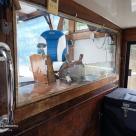Sea Owl 40 foot timber Gentlemans Cruiser white over Blue hull Australia (8).jpg