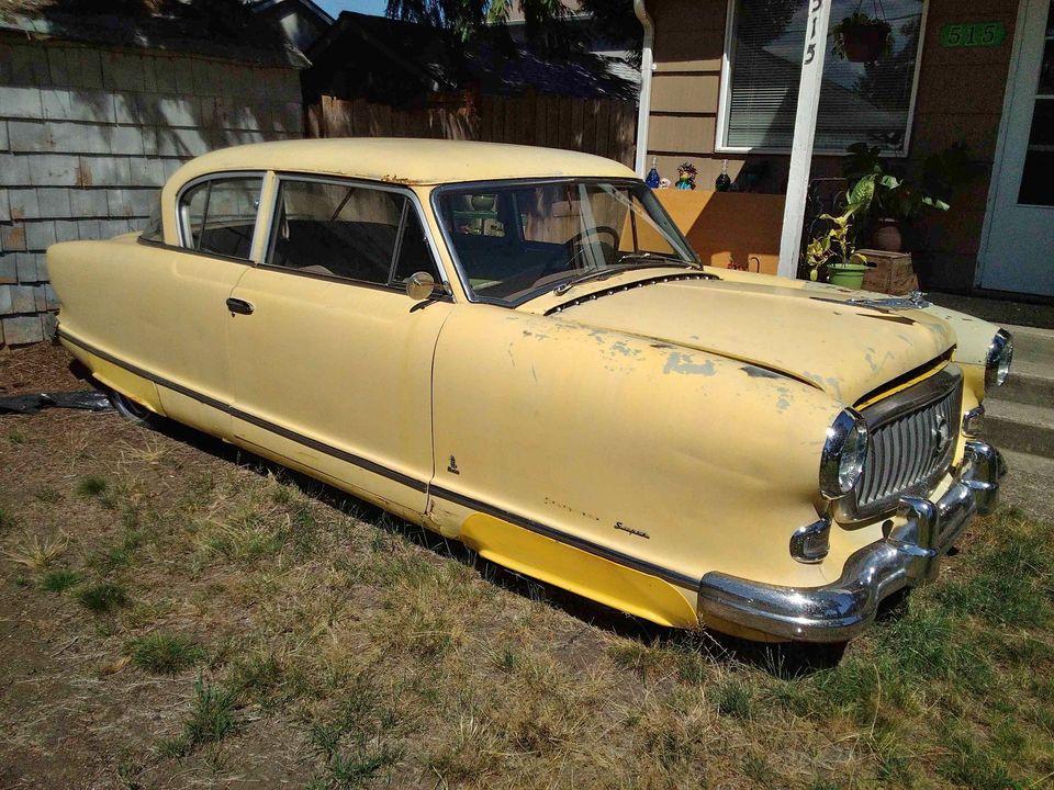 1953 Nash Statesman Coupe unrestored yellow (1).jpg
