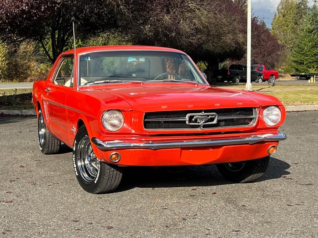 1964.5 Poppy Red Ford Mustang Coupe original white trim USA (1).jpg