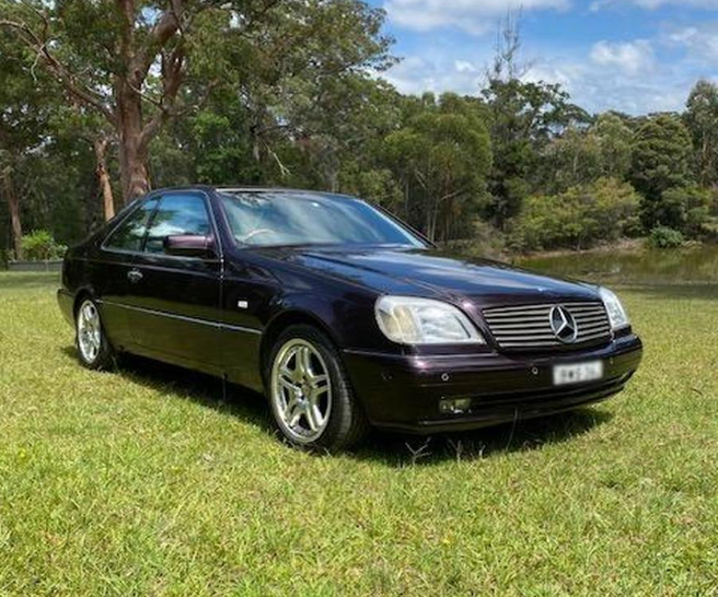 1997 Burgundy purple Mercedes CL500 C140 coupe Australia (1).png