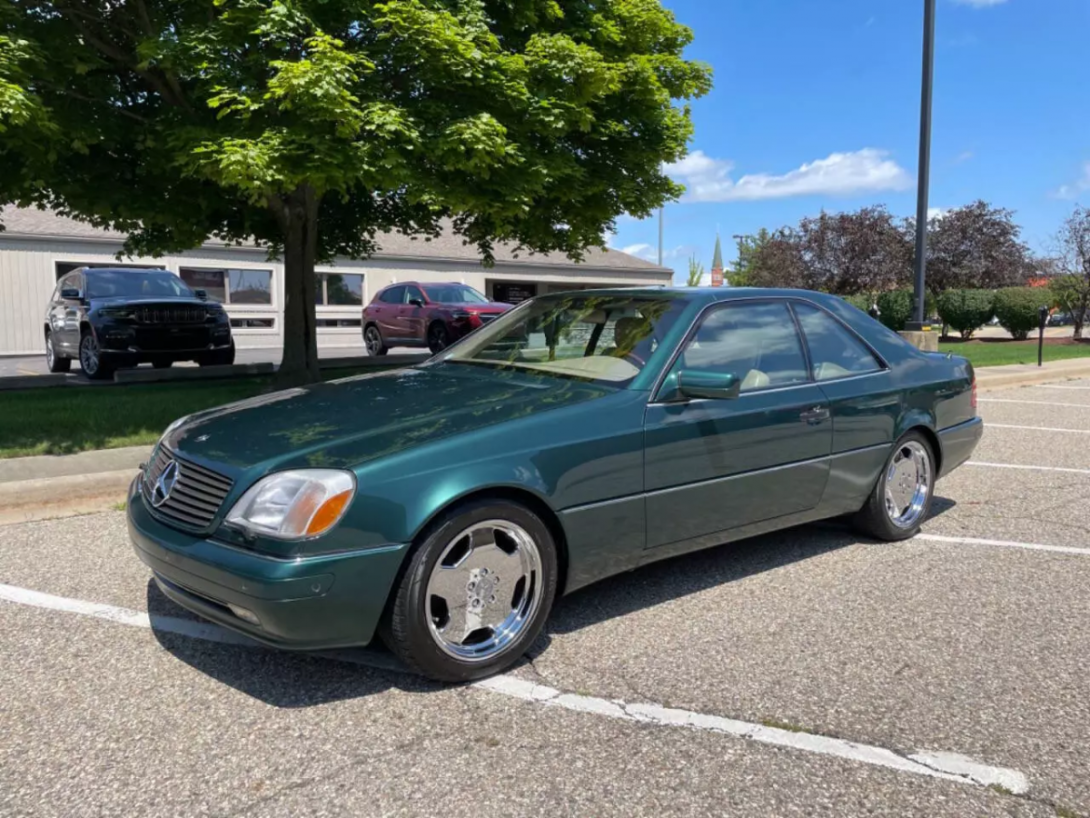 Mercedes C140 W140 coupe aspen Green 1999 rare (17).png